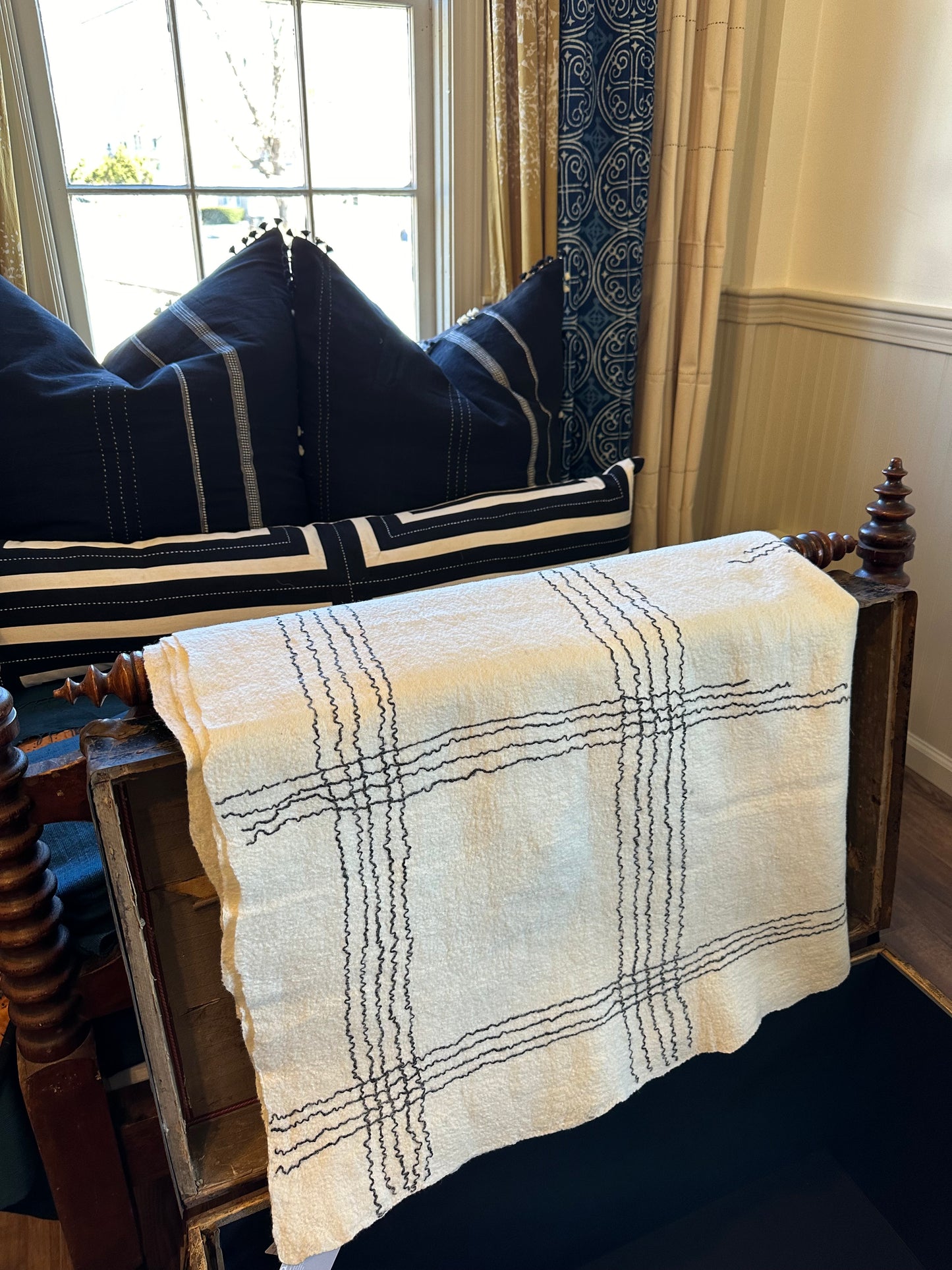 Fine Line Felted Throw