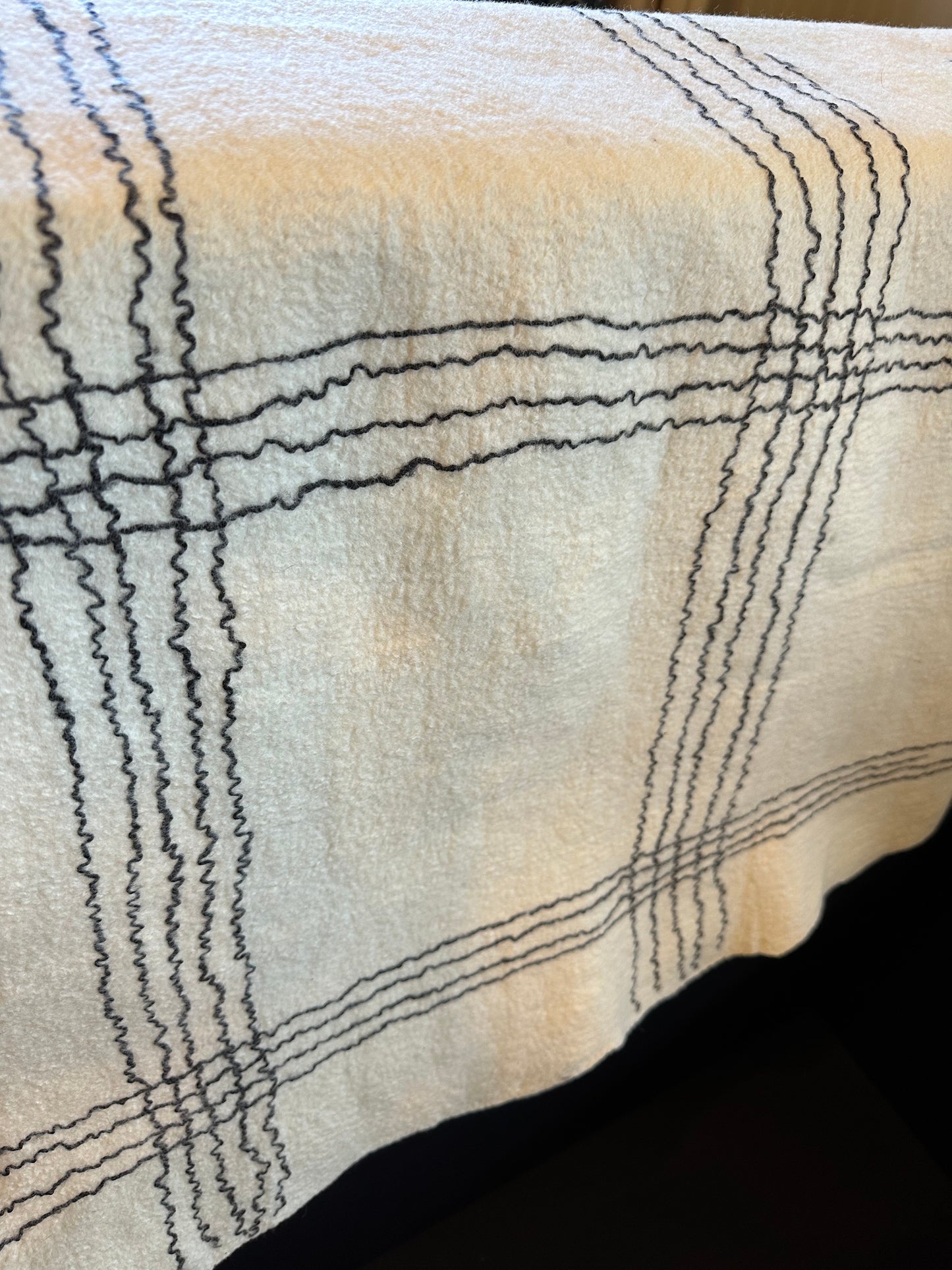 Fine Line Felted Throw