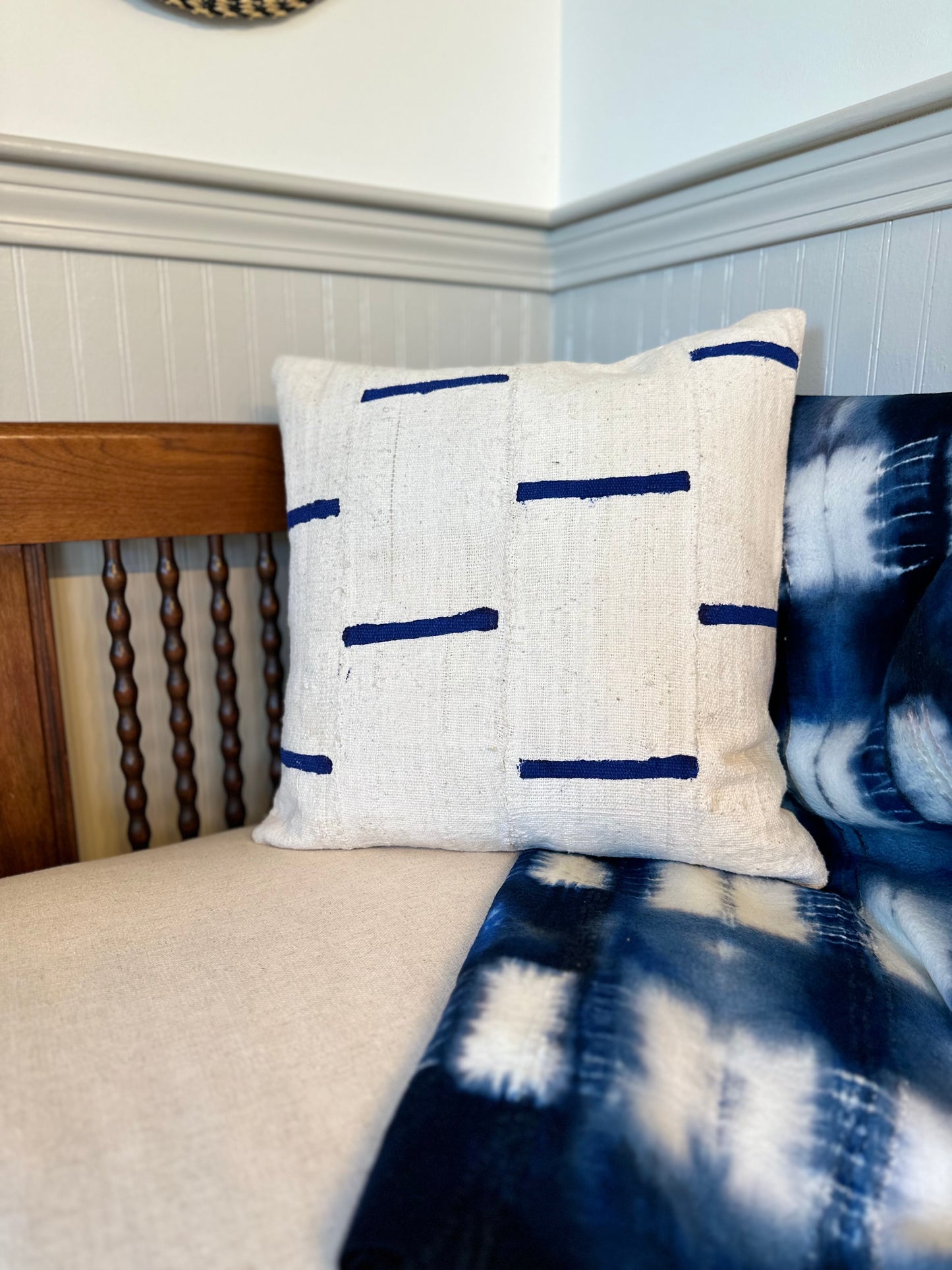 Taaru Mud Cloth Pillow Covers - Painterly Stripes