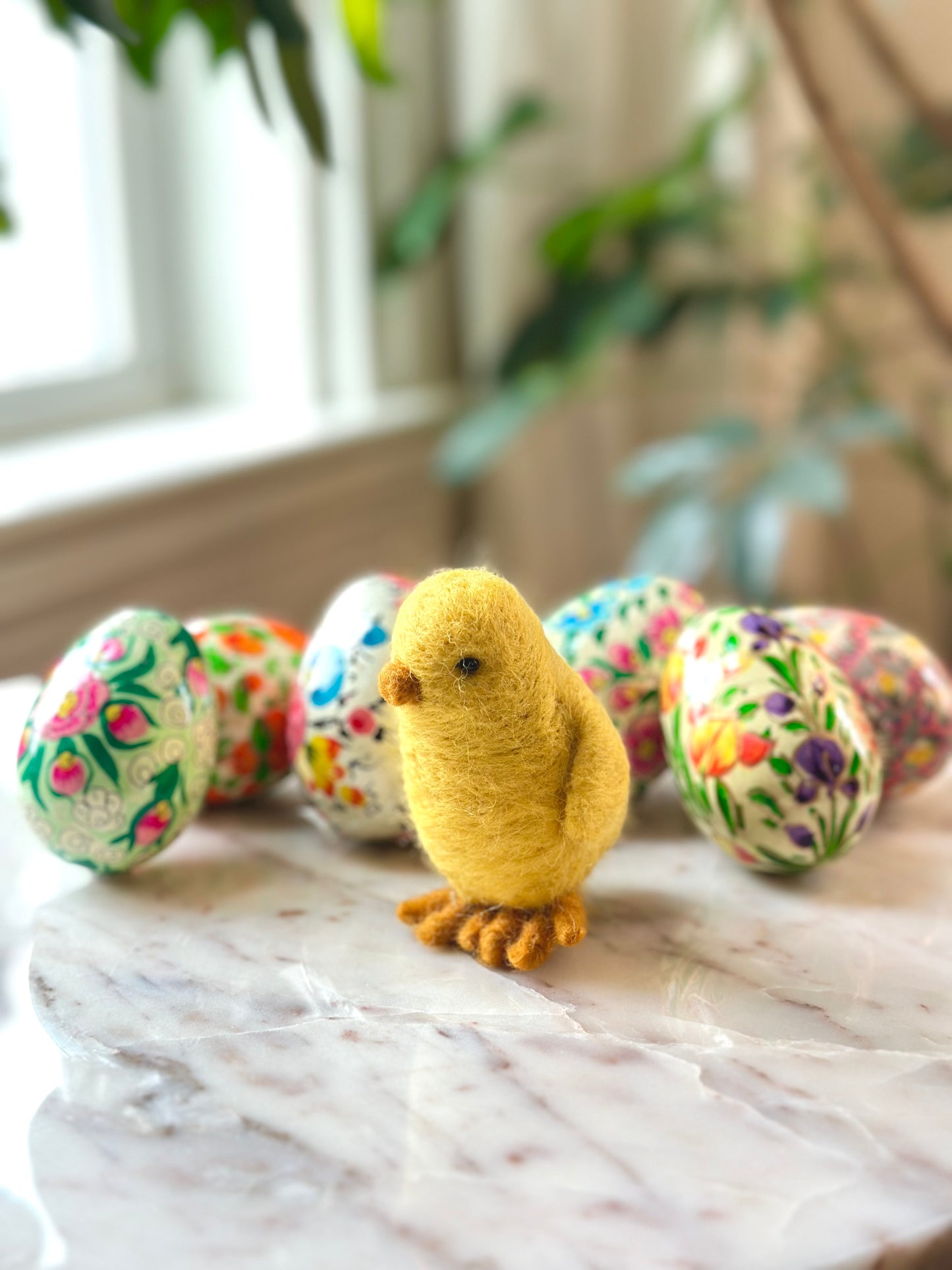 Chick Felted Wool Critter