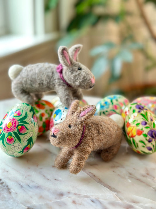 Rabbit Felted Wool Critter