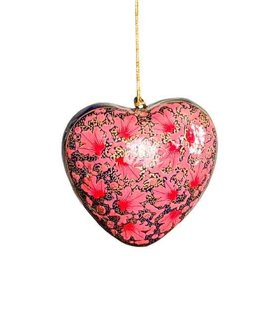 Hand Painted Heart Ornament