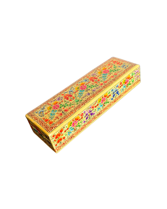 Papier-Mâché Pencil Boxes 8x2"