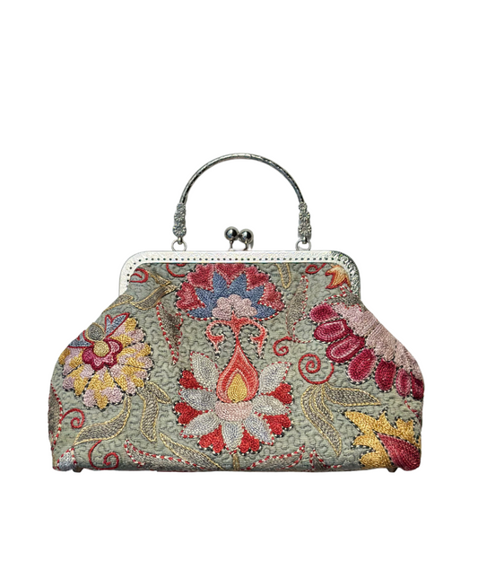 Flora Suzani Embroidered Evening Bag