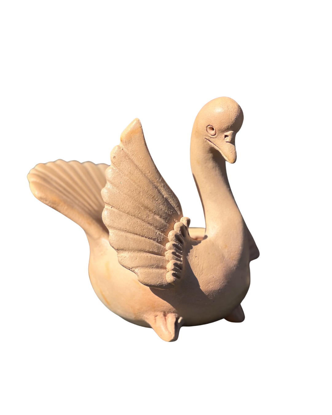 Terra Cotta Swan Bowl