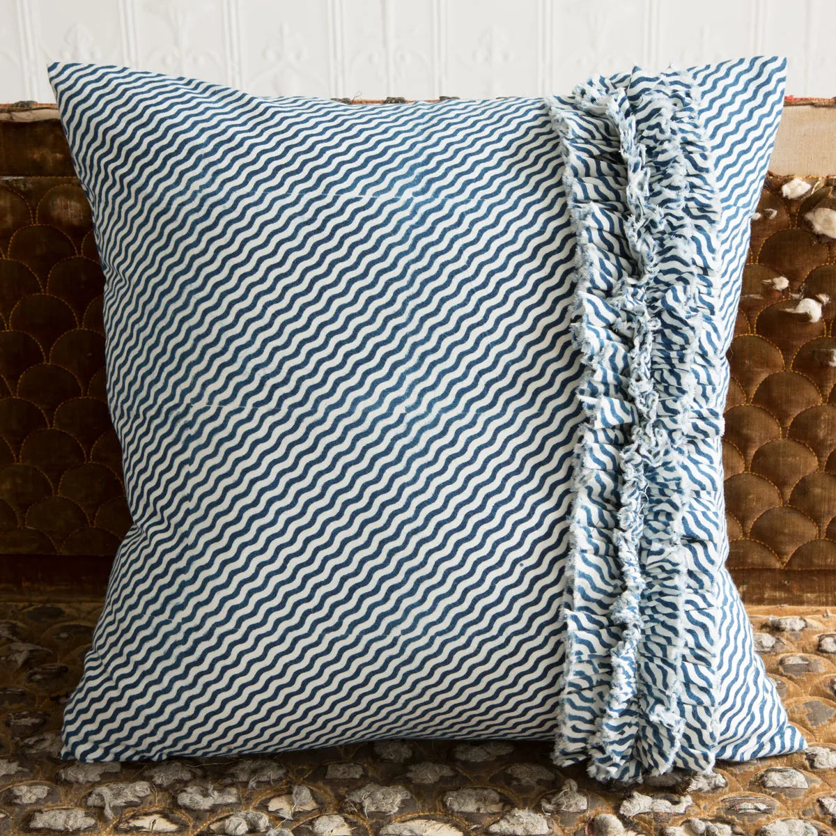 Constance Deco Pillow with Side Ruffle