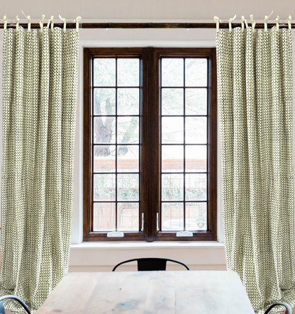 Elodie Curtain Panel - Olive Green