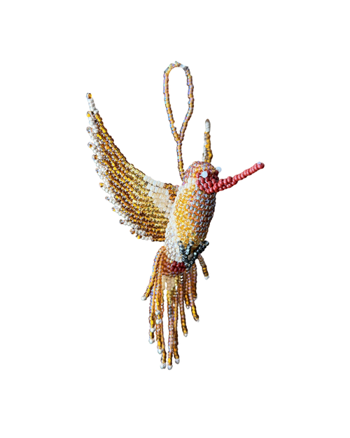 Hummingbird Beaded Ornament