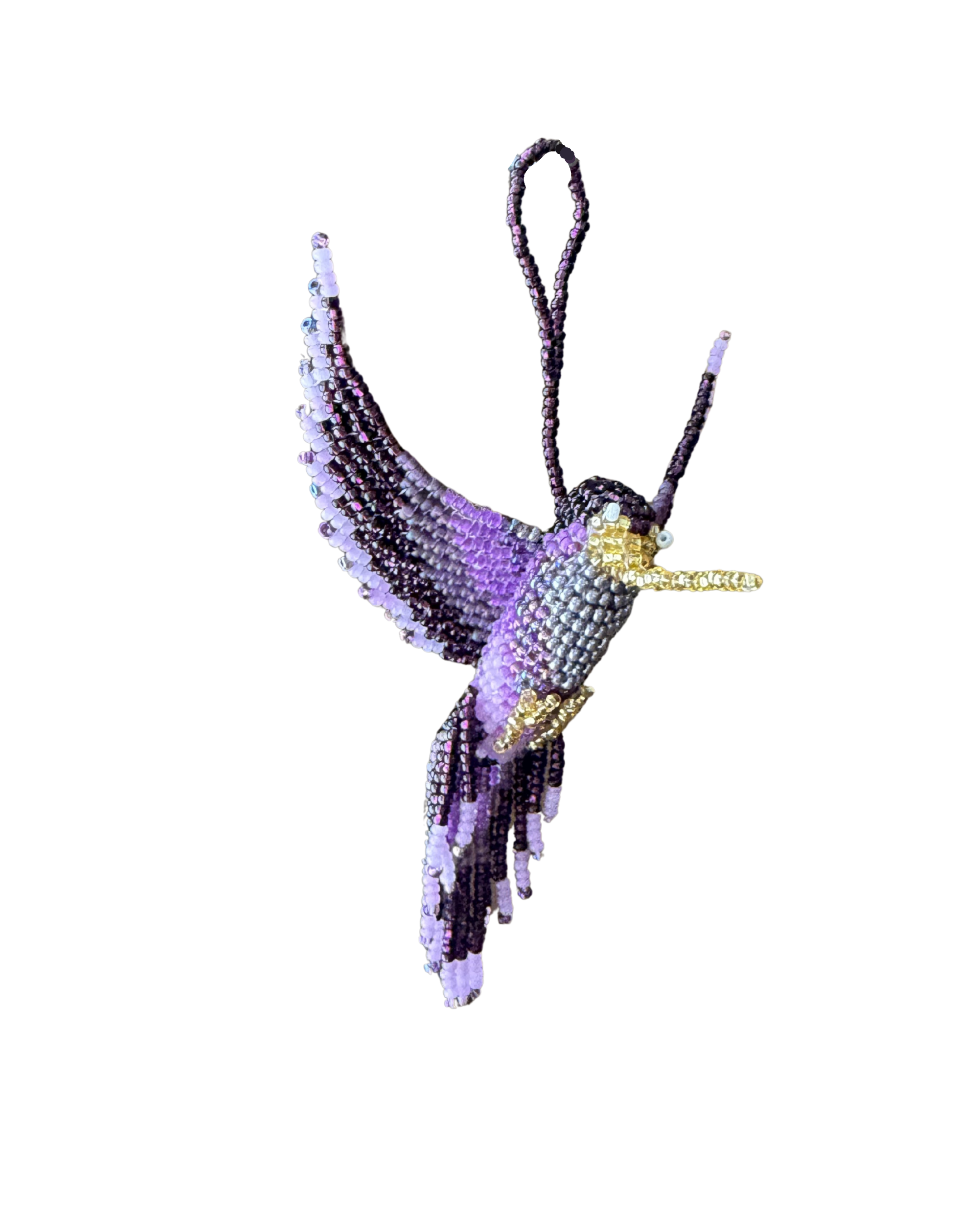 Hummingbird Beaded Ornament