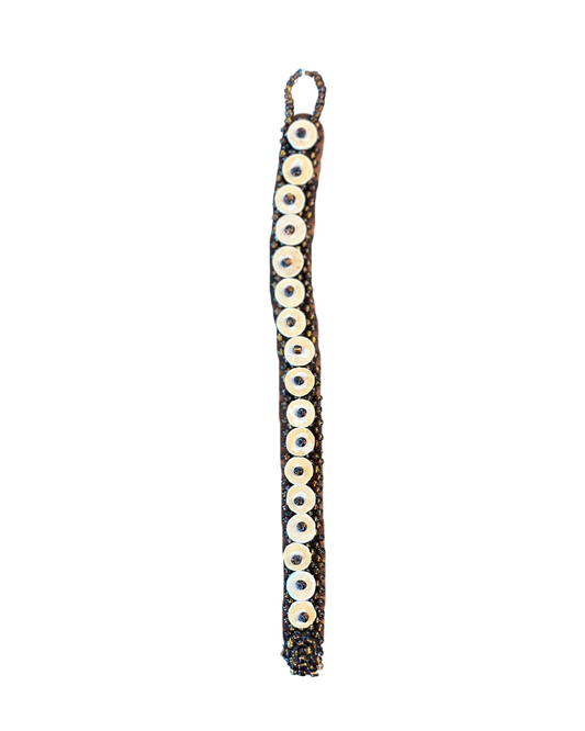 Ostrich Eggshell Beaded Bracelet