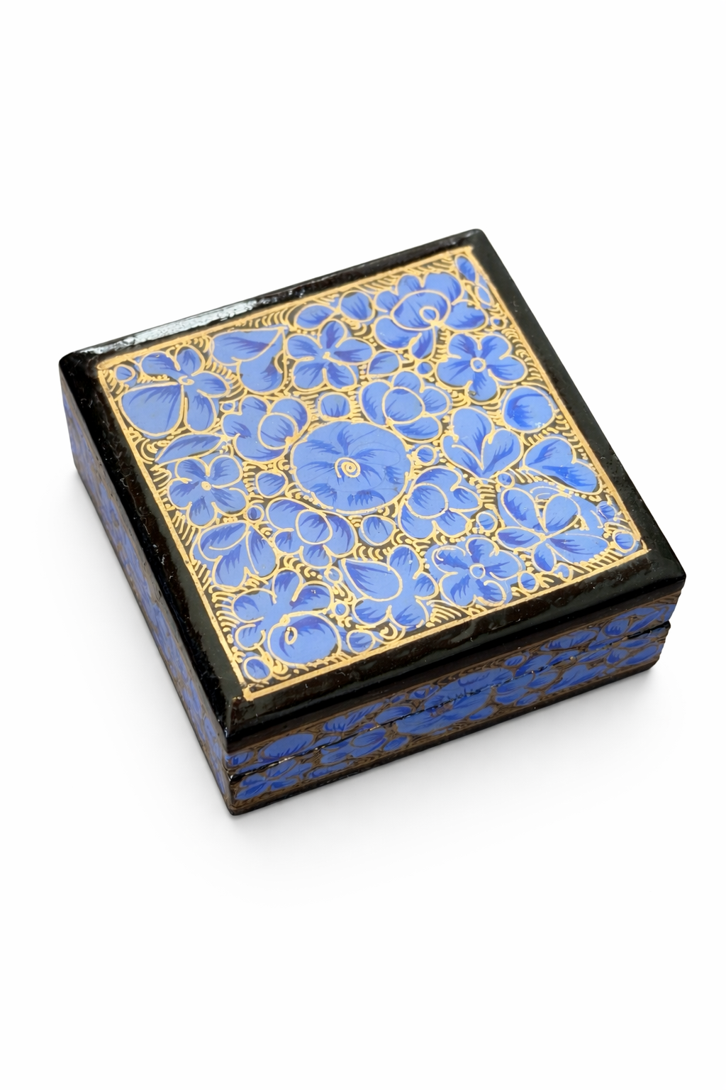 Hand Painted Paper Mache Box - Small