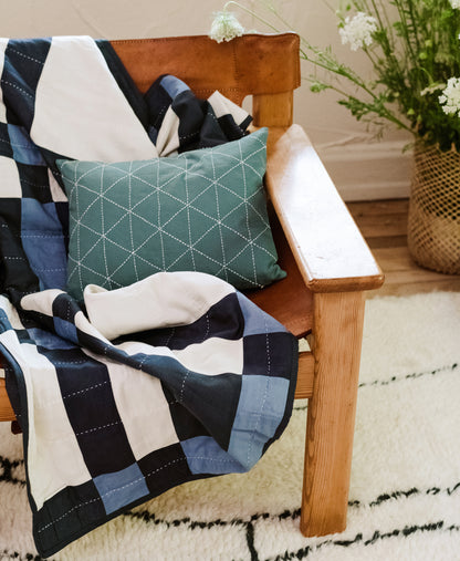 Patchwork Plaid Quilted Throw