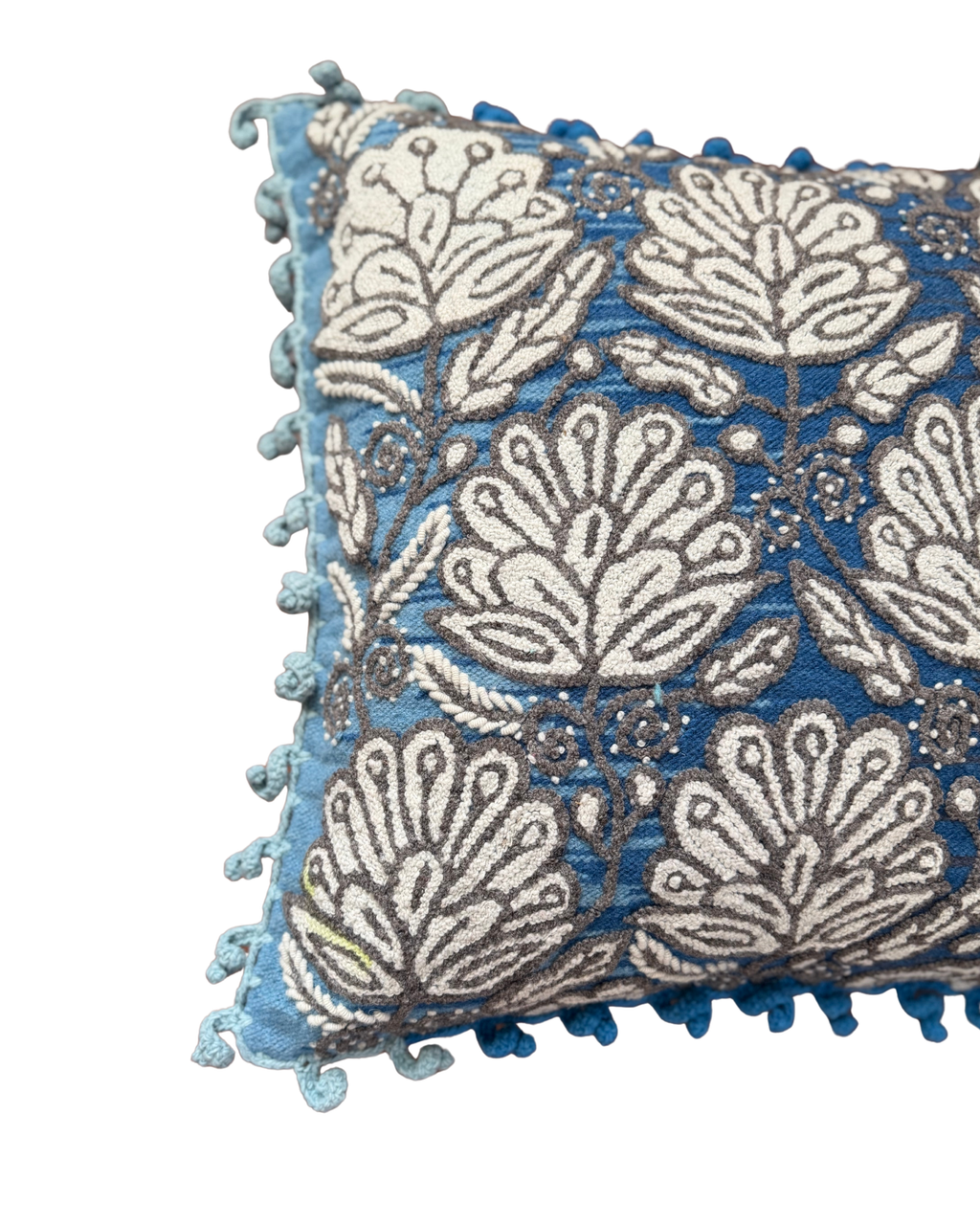 Blossoms of Snow Peruvian Embroidered Pillows