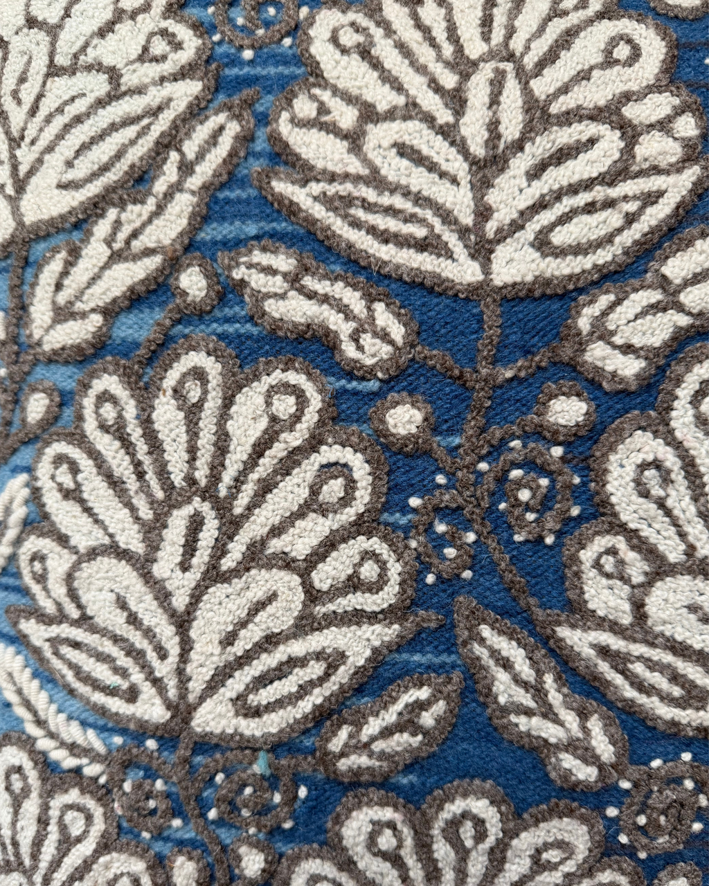 Blossoms of Snow Peruvian Embroidered Pillows