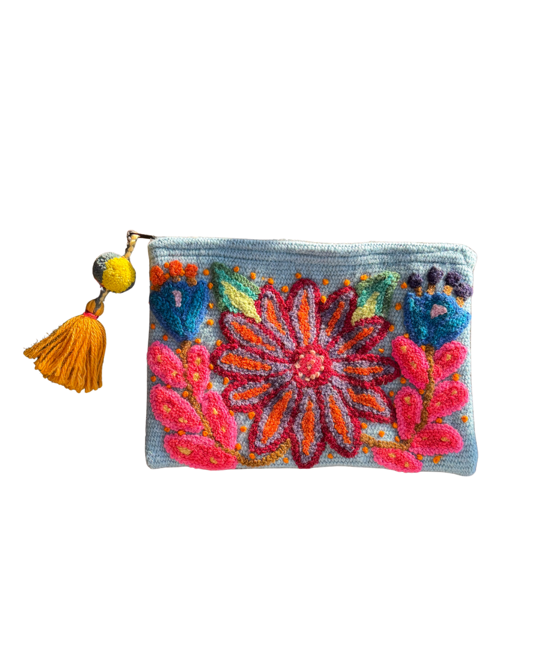 Embroidered Peruvian Zipper Pouch