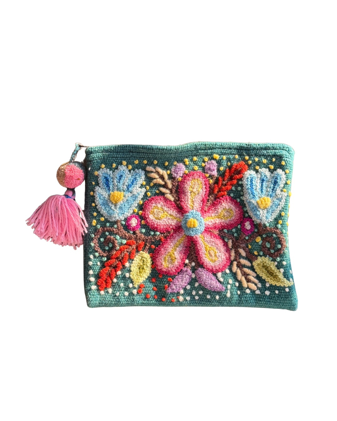 Embroidered Peruvian Zipper Pouch