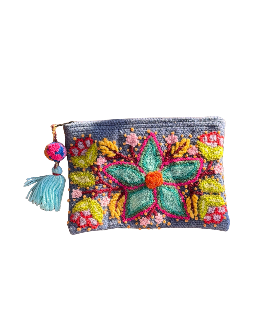Embroidered Peruvian Zipper Pouch
