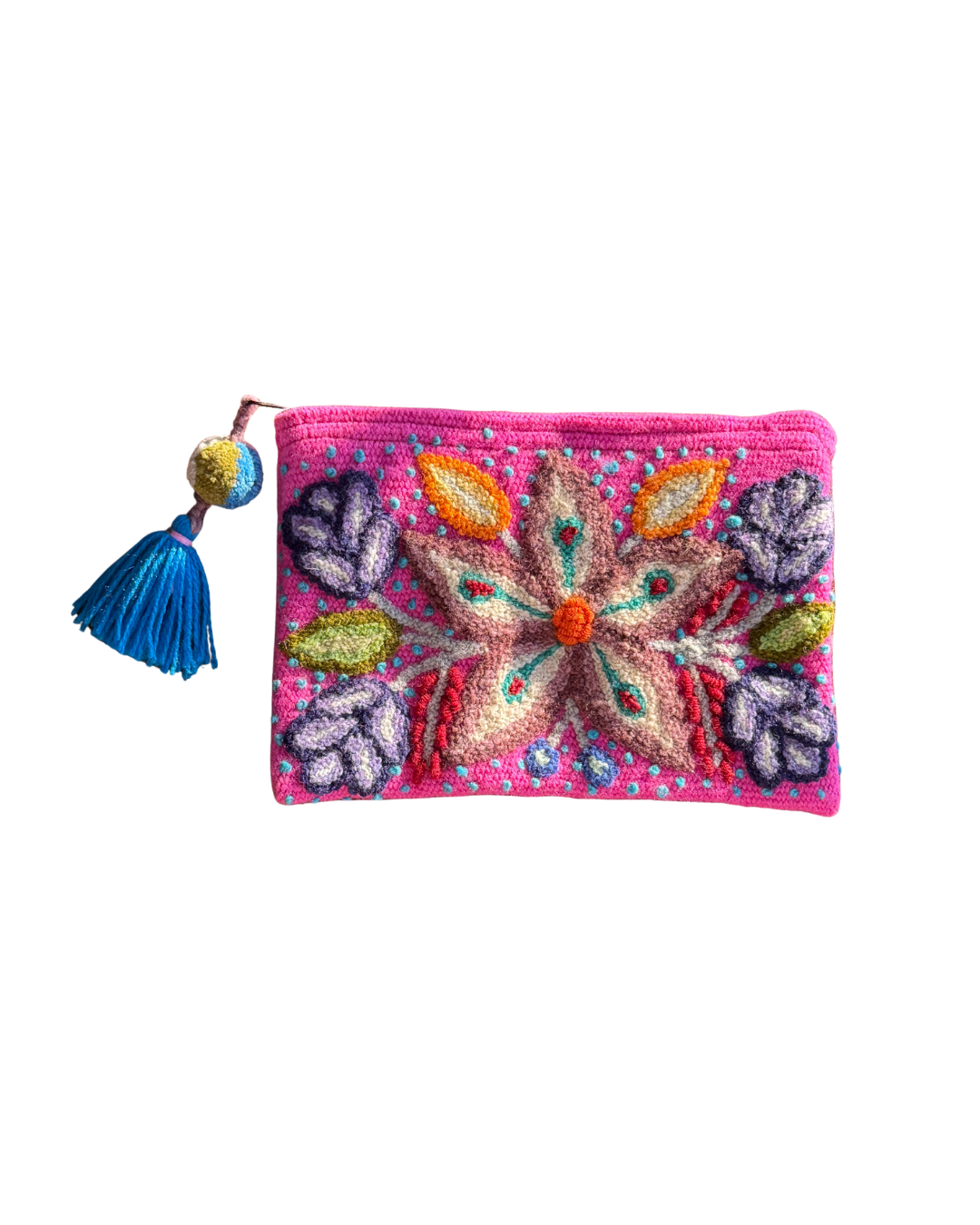 Embroidered Peruvian Zipper Pouch