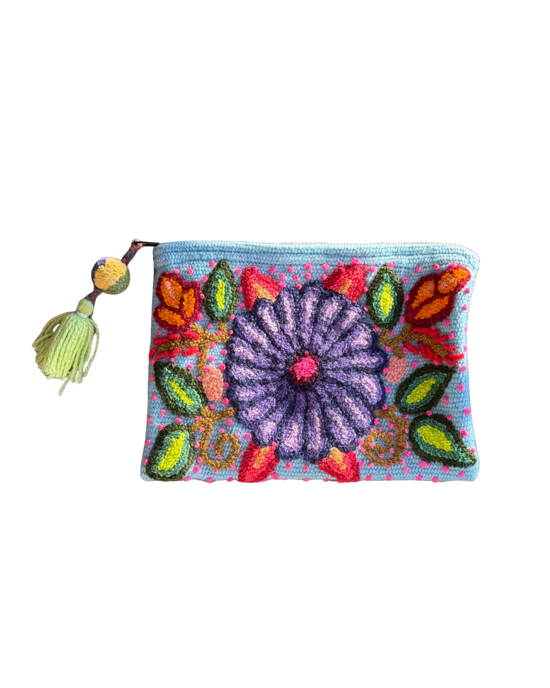 Embroidered Peruvian Zipper Pouch
