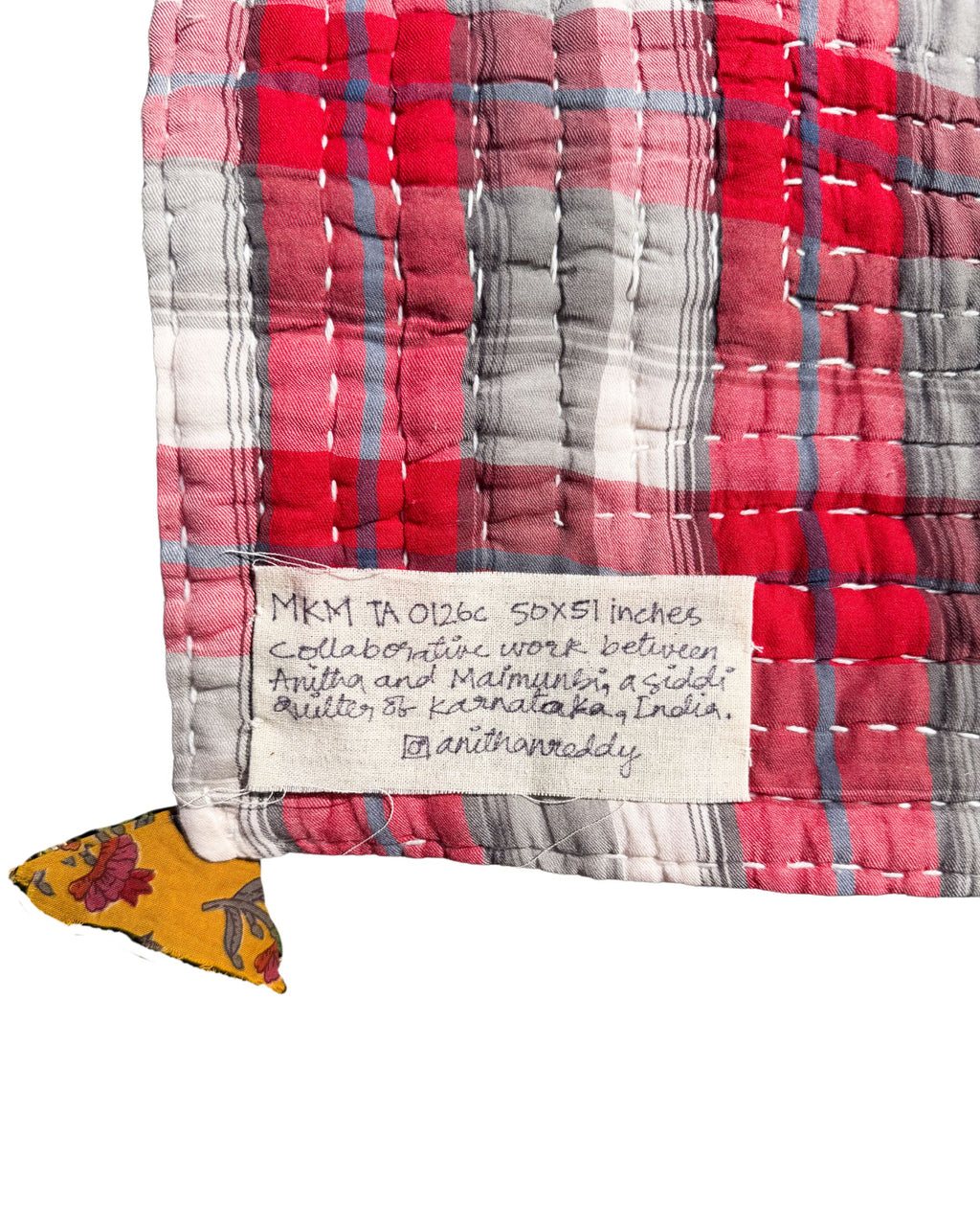 “Orange Blossom” Kawandi Quilt | Siddi Artist Maimunbi Mujavar x Anitha N Reddy
