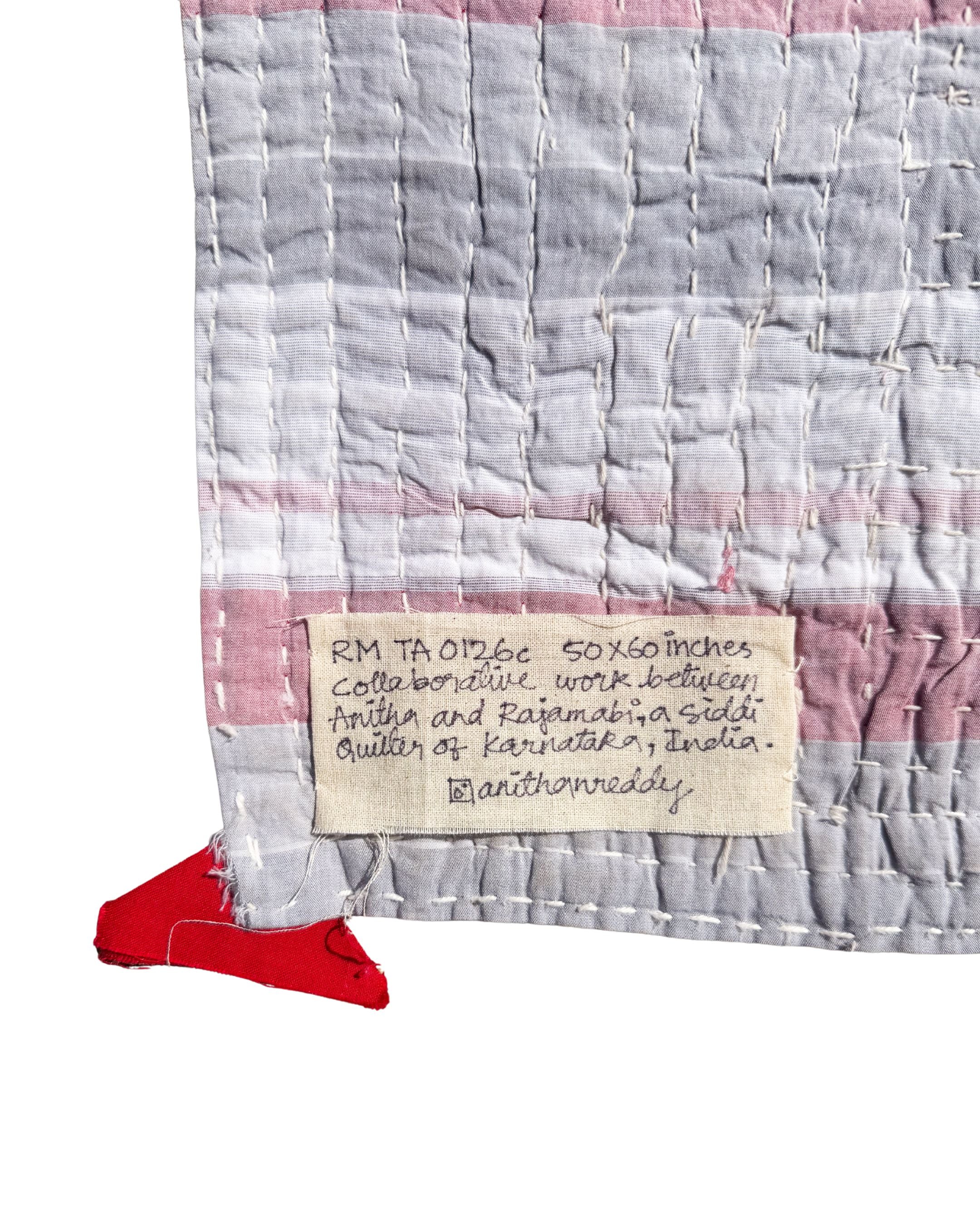 “Strawberry Festival” Kawandi Quilt | Siddi Artist Rajamabi Mujavar x Anitha N Reddy