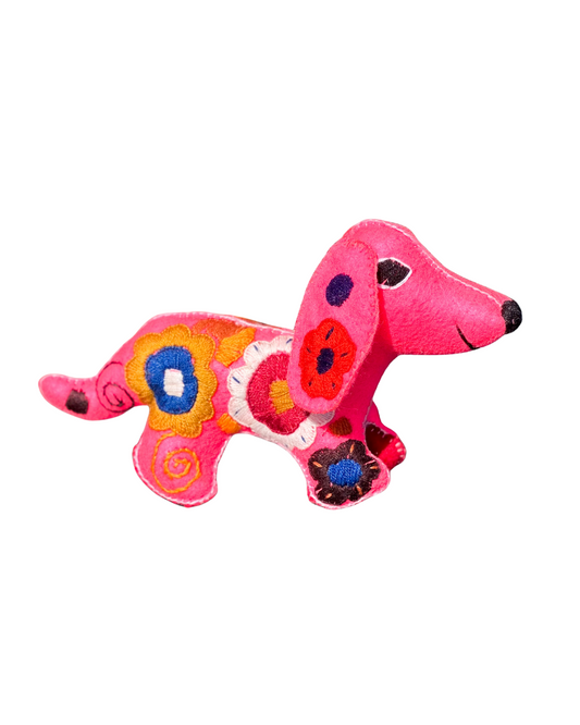 Pink Dog Stuffie